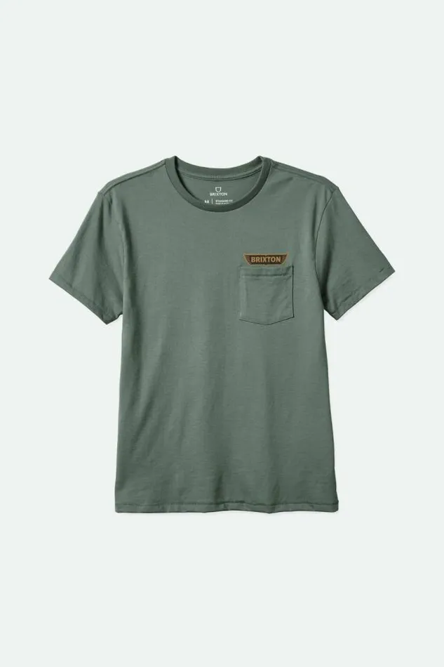 Men Graves SS Pocket TShirt Laurel Wreath Brixton TShirts