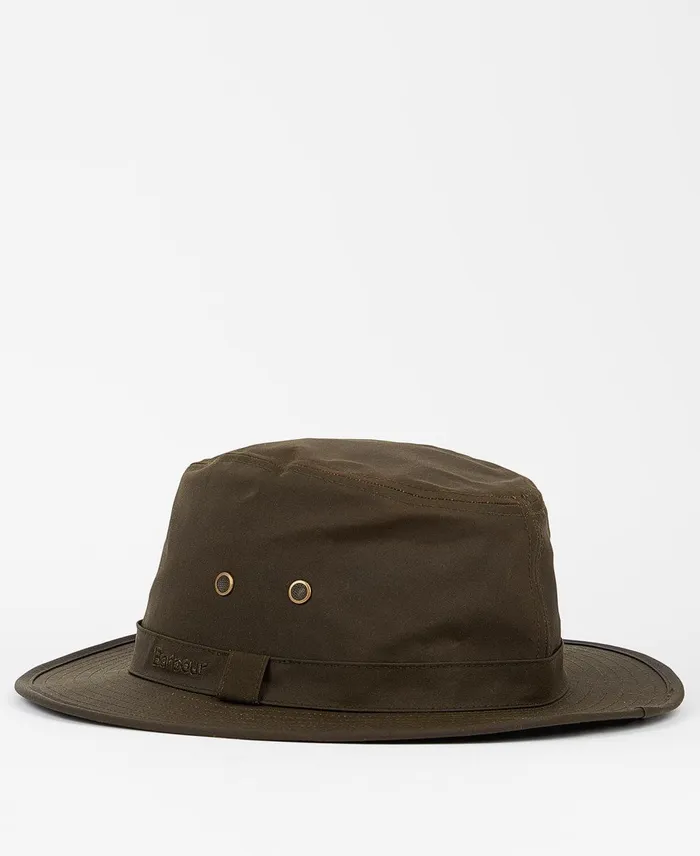 Men Hats Barbour Dawson Wax Safari Hat Olive