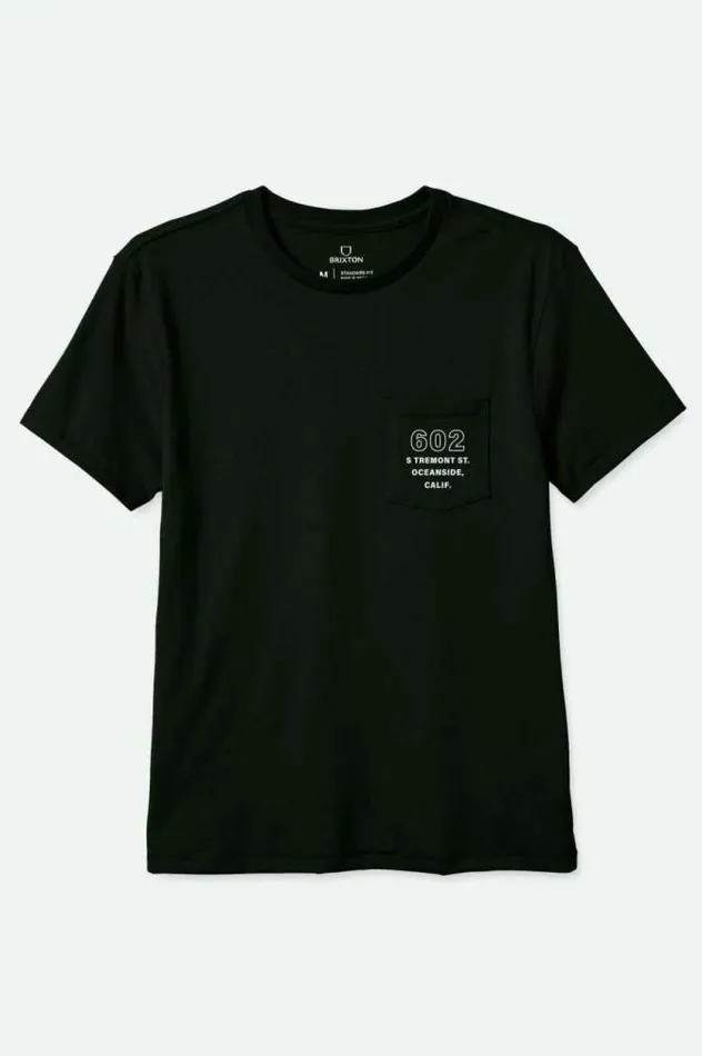 Men Haven SS Tailored Pocket TShirt Black Brixton TShirts