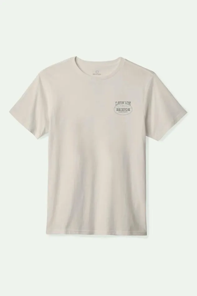 Men Layin039 Low SS Standard TShirt Cream Brixton TShirts