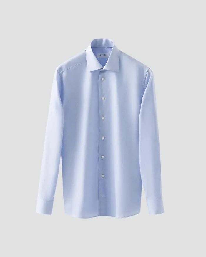Men Light Blue Houndstooth Fine Twill Shirt Blue Eton Dress Shirts Men Light Blue Houndstooth Fine Twill Shirt Blue Eton Dress Shirts