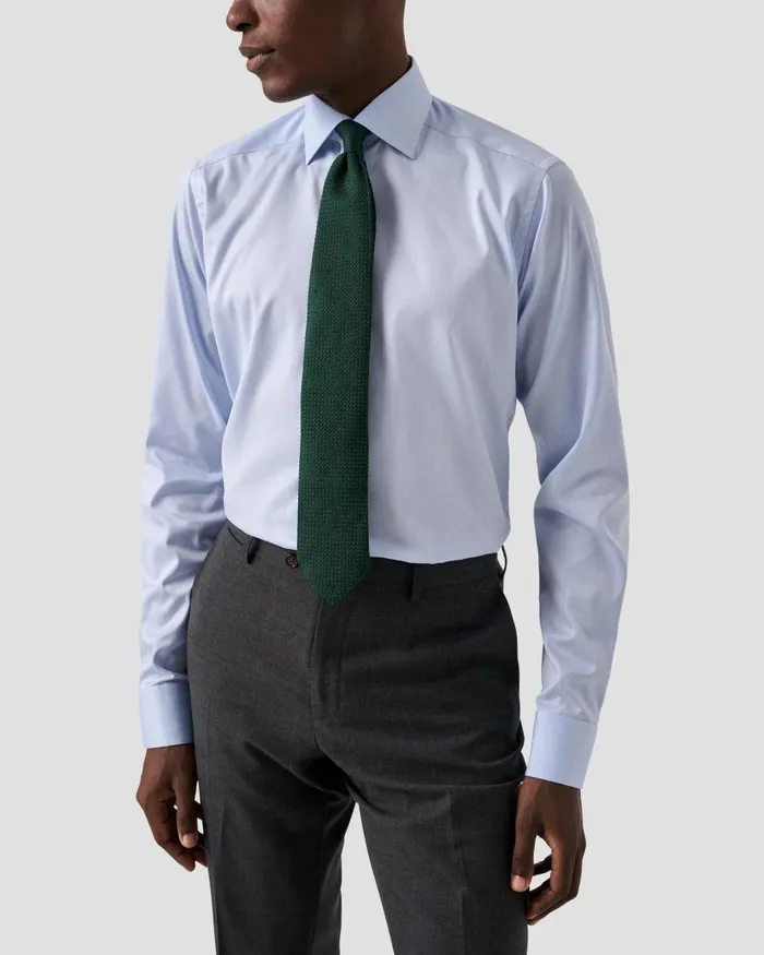 Men Light Blue Signature Twill Shirt Extra Long Sleeves Blue Eton Dress Shirts Men Light Blue Signature Twill Shirt Extra Long Sleeves Blue Eton Dress Shirts