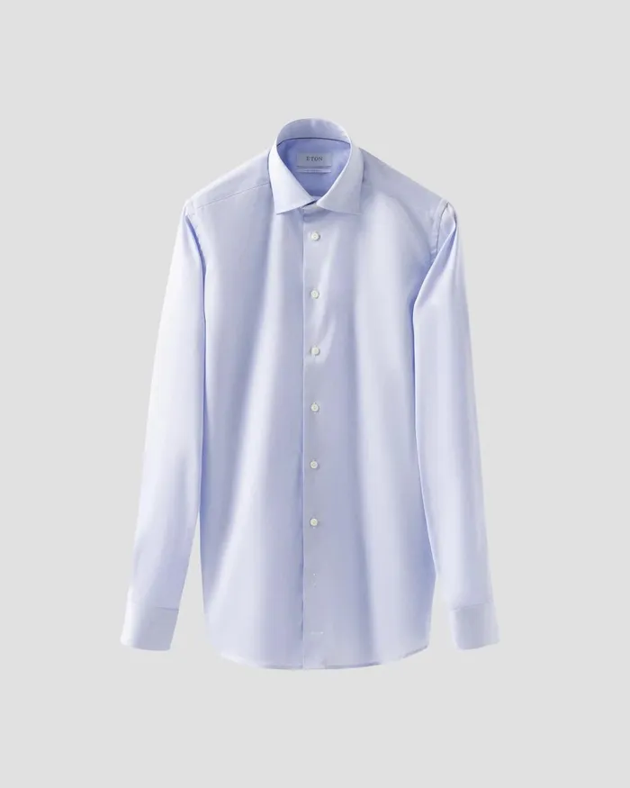 Men Light Blue Signature Twill Shirt Extra Long Sleeves Blue Eton Dress Shirts Men Light Blue Signature Twill Shirt Extra Long Sleeves Blue Eton Dress Shirts