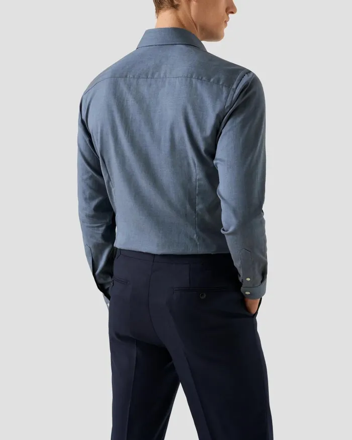 Men Lightweight Twill Shirt Blue Eton Dress Shirts Men Lightweight Twill Shirt Blue Eton Dress Shirts