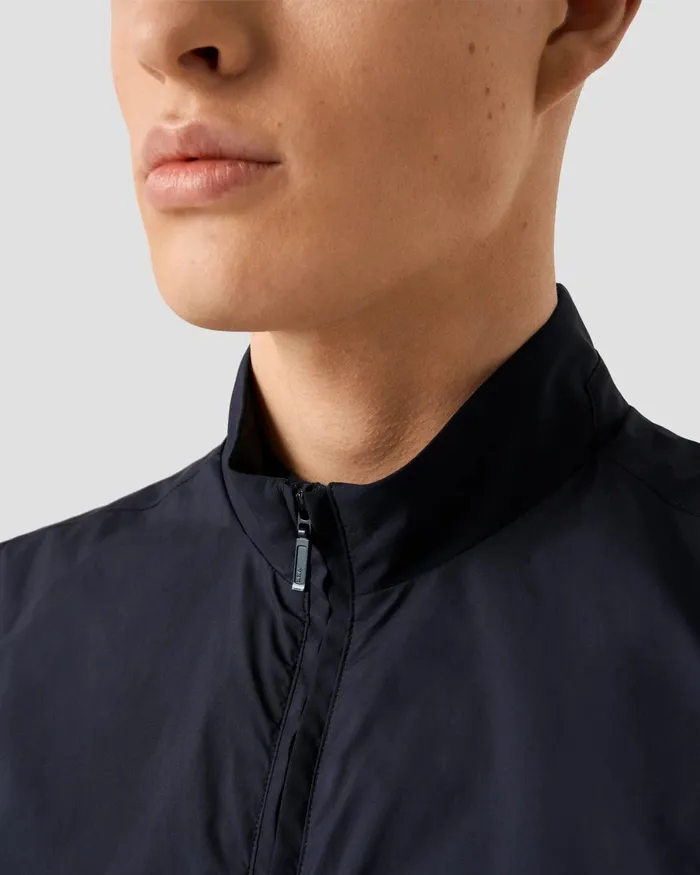 Men Lightweight Zip Vest Blue Eton Vests