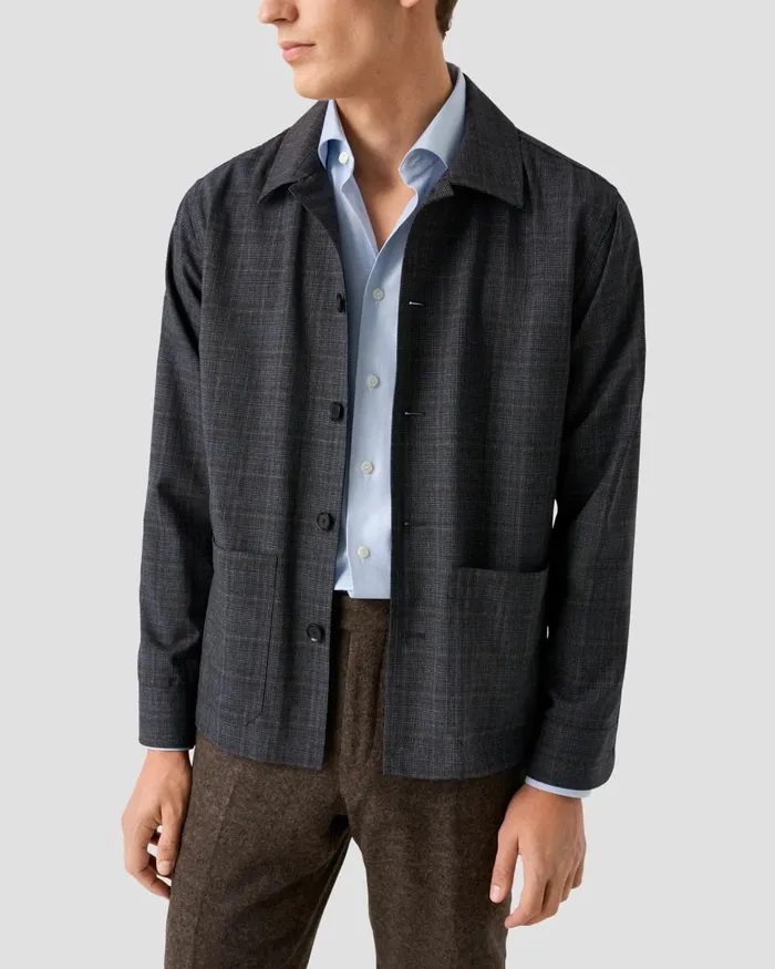 Men Mlange Solid Cotton TENCEL Lyocell Shirt Blue Eton Dress Shirts Men Mlange Solid Cotton TENCEL Lyocell Shirt Blue Eton Dress Shirts