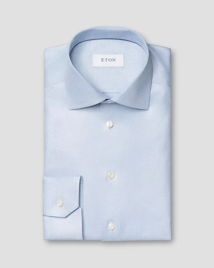 Men Mlange Solid Cotton TENCEL Lyocell Shirt Blue Eton Dress Shirts Men Mlange Solid Cotton TENCEL Lyocell Shirt Blue Eton Dress Shirts