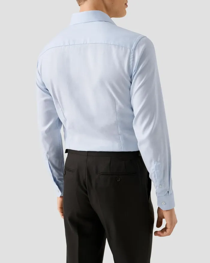 Men Melange Fine Twill Shirt Blue Eton Dress Shirts Men Melange Fine Twill Shirt Blue Eton Dress Shirts