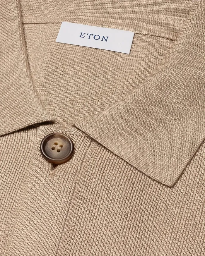 Men Milano Knit Jacket Off White Eton Overshirts Men Milano Knit Jacket Off White Eton Overshirts