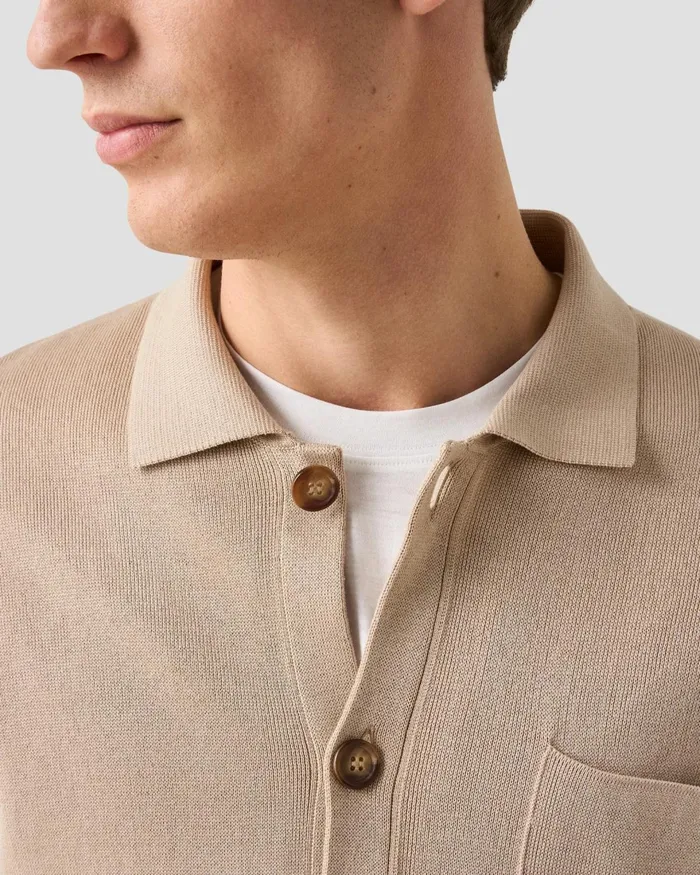 Men Milano Knit Jacket Off White Eton Overshirts Men Milano Knit Jacket Off White Eton Overshirts