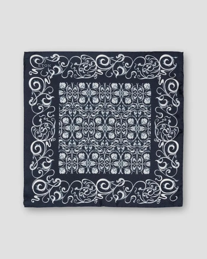 Men Motif Pocket Square Blue Eton Pocket Squares Men Motif Pocket Square Blue Eton Pocket Squares
