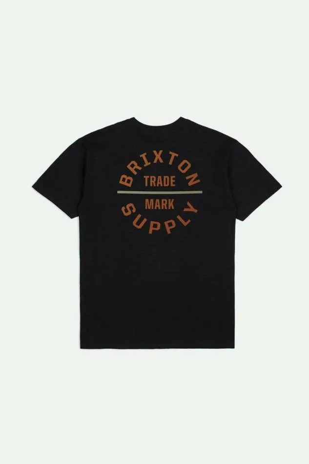 Men Oath V SS Standard TShirt Blackrustsand Brixton TShirts