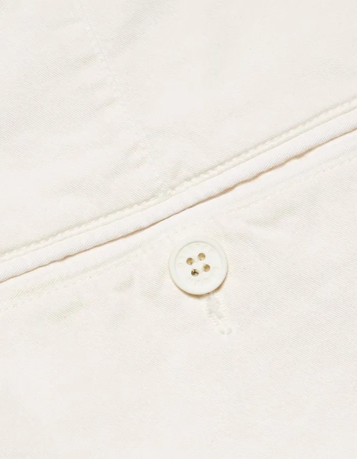 Men Orlebar Brown Day Shorts Bulldog Cotton Twill White Sand