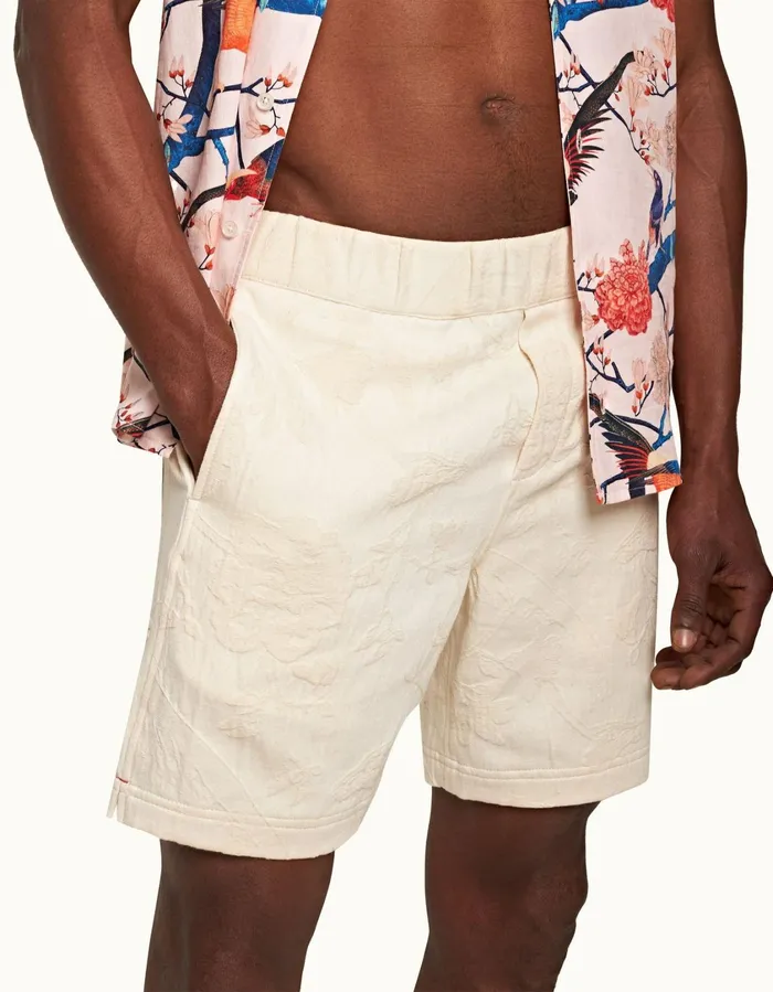 Men Orlebar Brown Day Shorts Louis White Sand