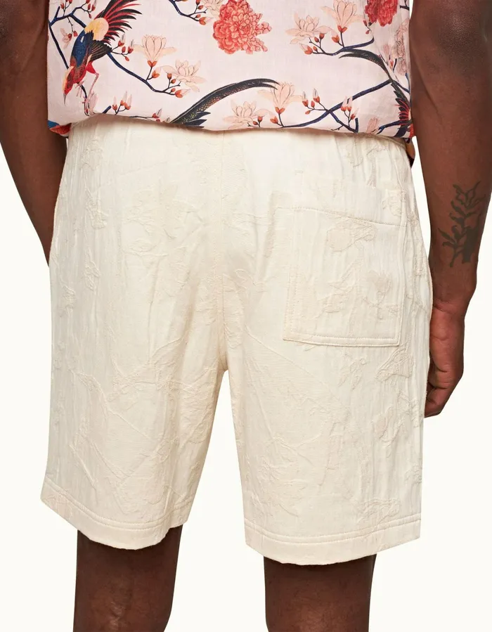 Men Orlebar Brown Day Shorts Louis White Sand