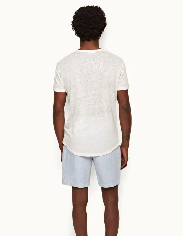 Men Orlebar Brown Day Shorts Norwich Linen Light Island Sky