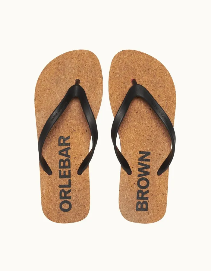 Men Orlebar Brown Footwear Haston Stripe Blackwhite Sand