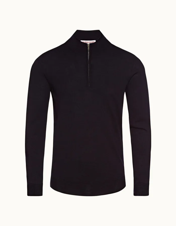 Men Orlebar Brown Knitwear Neilson Merino Navy