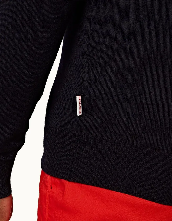 Men Orlebar Brown Knitwear Neilson Merino Navy