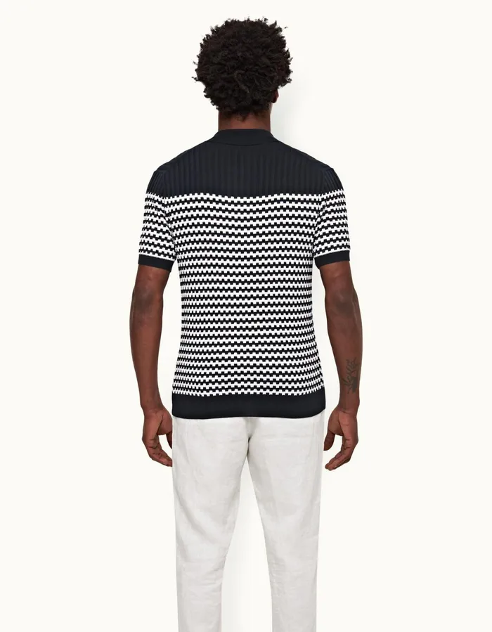 Men Orlebar Brown Polo Shirts Canet Night Iris