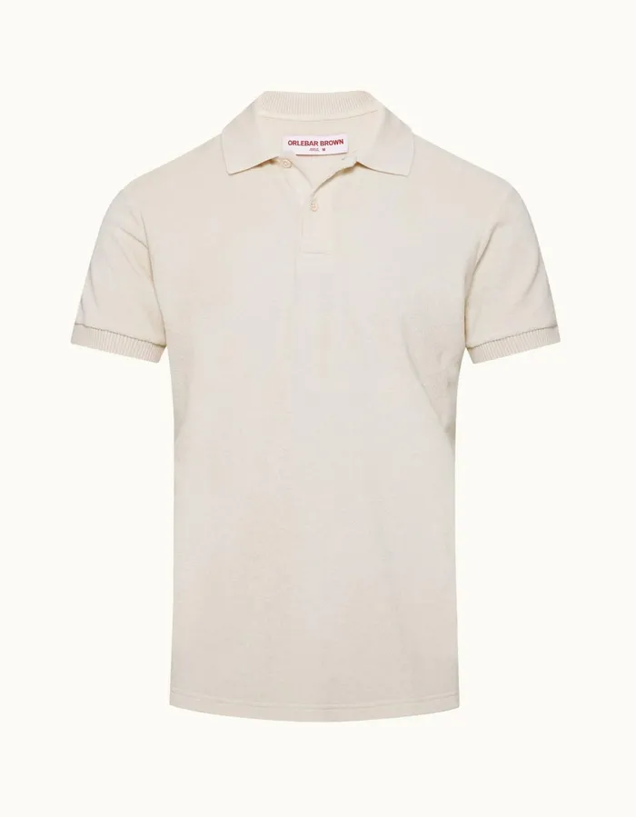 Men Orlebar Brown Polo Shirts Jarrett Towelling Matchstick