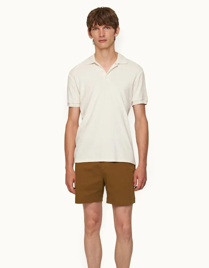 Men Orlebar Brown Polo Shirts Jarrett Towelling Matchstick