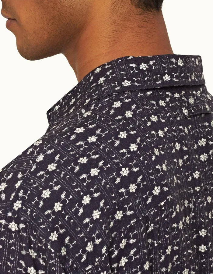 Men Orlebar Brown Shirts Grasmoor Dark Sapphiresea Mist