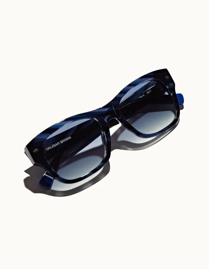 Men Orlebar Brown Sunglasses Nerano Navy Laminate