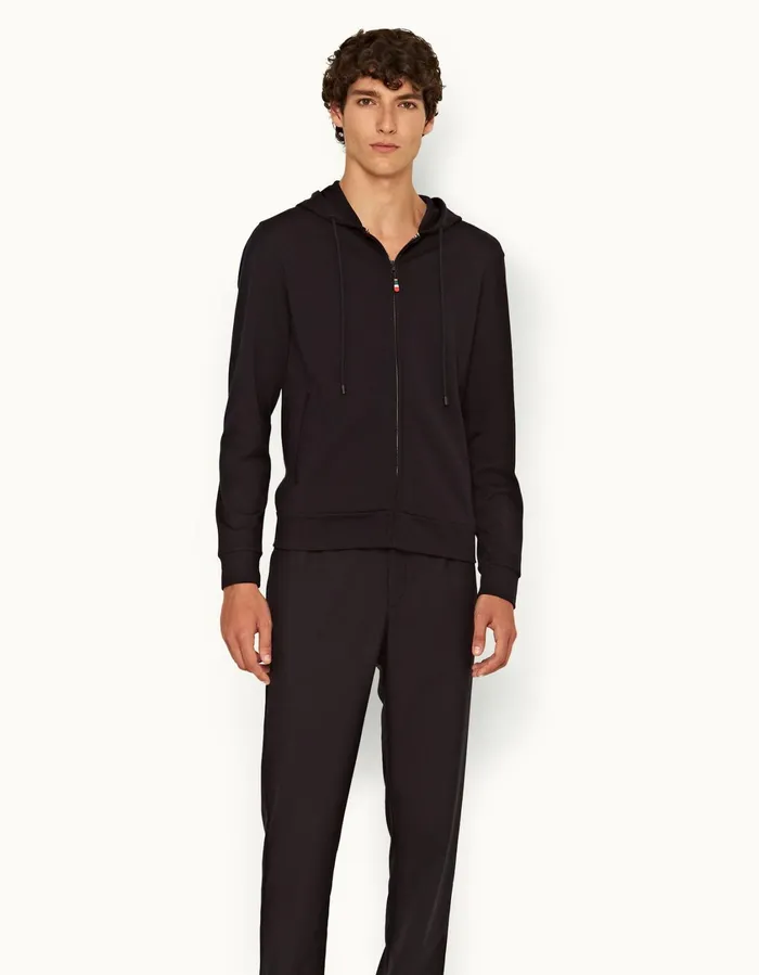 Men Orlebar Brown Sweats Mathers Merino Night Iris