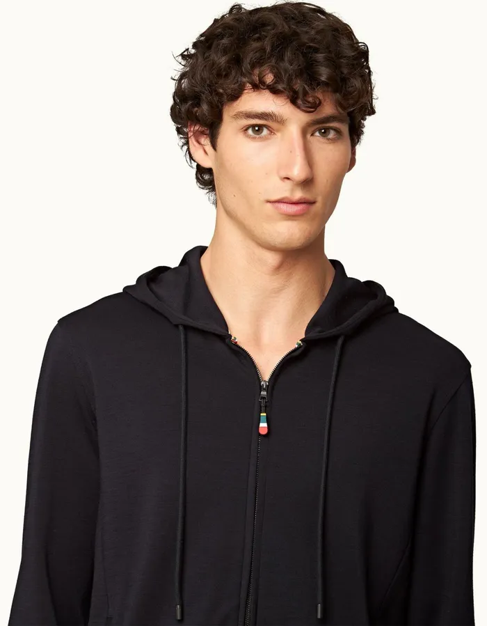Men Orlebar Brown Sweats Mathers Merino Night Iris