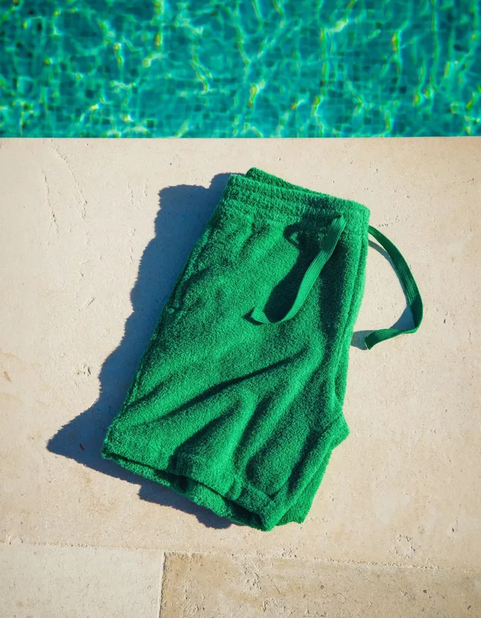 Men Orlebar Brown Sweats Trevone Towelling Kale