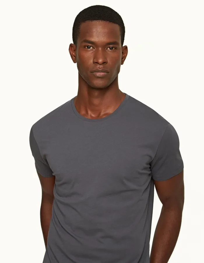 Men Orlebar Brown TShirts ObT Piranha Grey