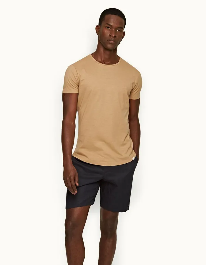 Men Orlebar Brown TShirts ObT Silk Biscuit
