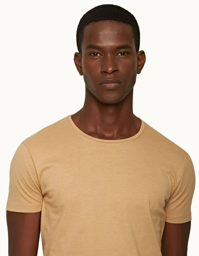 Men Orlebar Brown TShirts ObT Silk Biscuit
