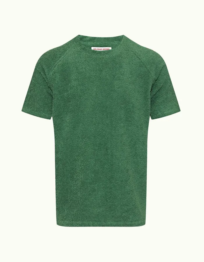 Men Orlebar Brown TShirts Roche Towelling Kale