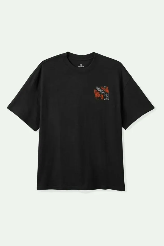 Men Paco SS Tailored TShirt Black Brixton TShirts