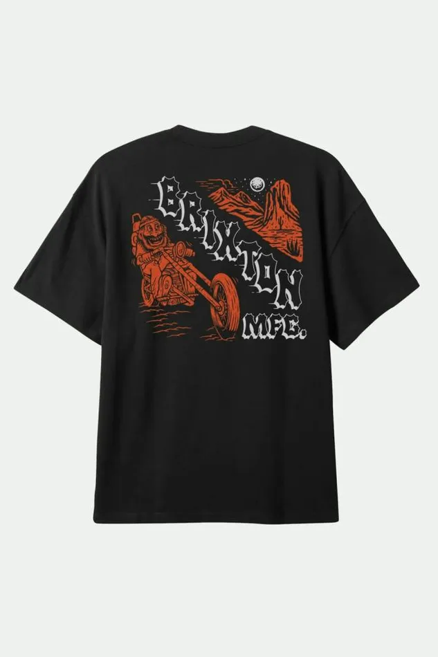 Men Paco SS Tailored TShirt Black Brixton TShirts