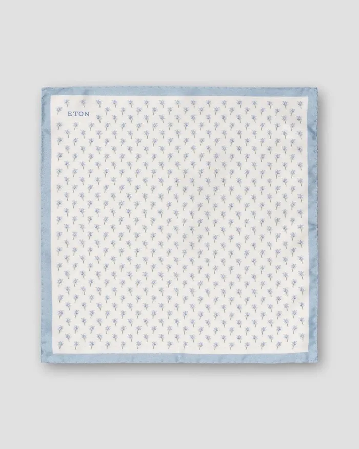 Men Palm Tree Pocket Square Blue Eton Pocket Squares Men Palm Tree Pocket Square Blue Eton Pocket Squares