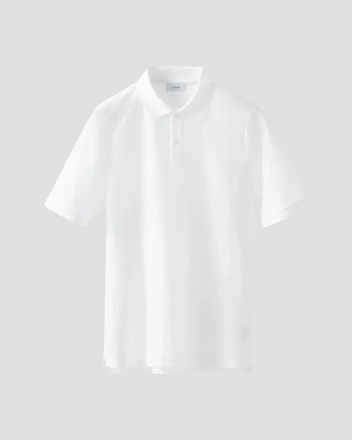 Men Piqu Polo Shirt White Eton Polo Shirts Men Piqu Polo Shirt White Eton Polo Shirts