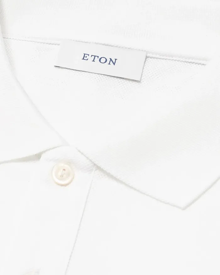 Men Piqu Polo Shirt White Eton Polo Shirts Men Piqu Polo Shirt White Eton Polo Shirts