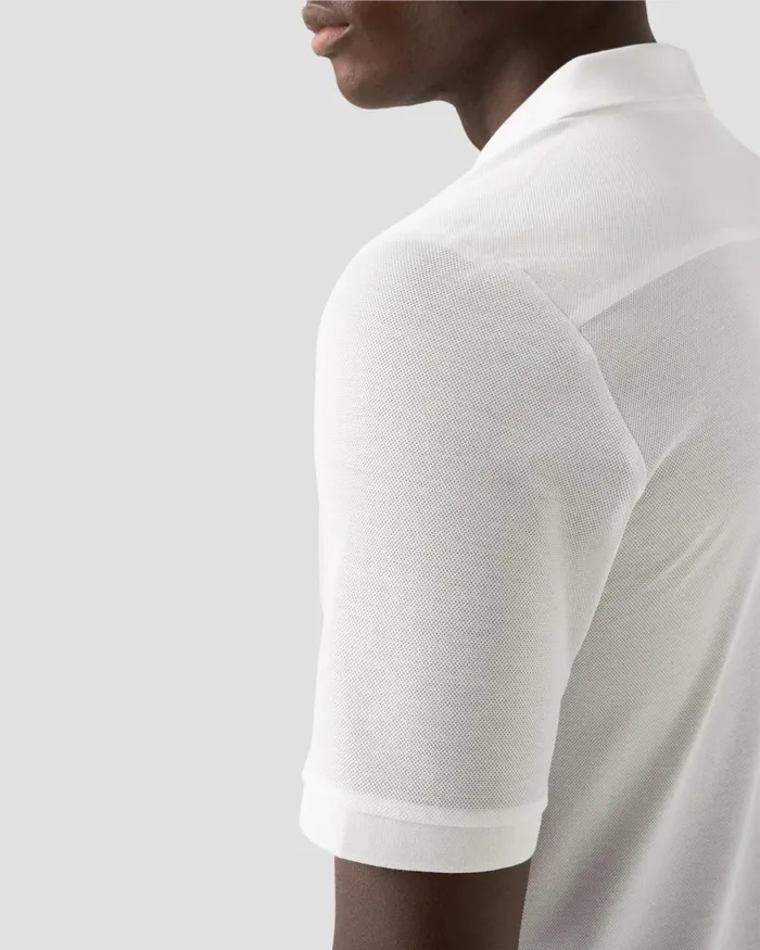 Men Piqu Polo Shirt White Eton Polo Shirts Men Piqu Polo Shirt White Eton Polo Shirts