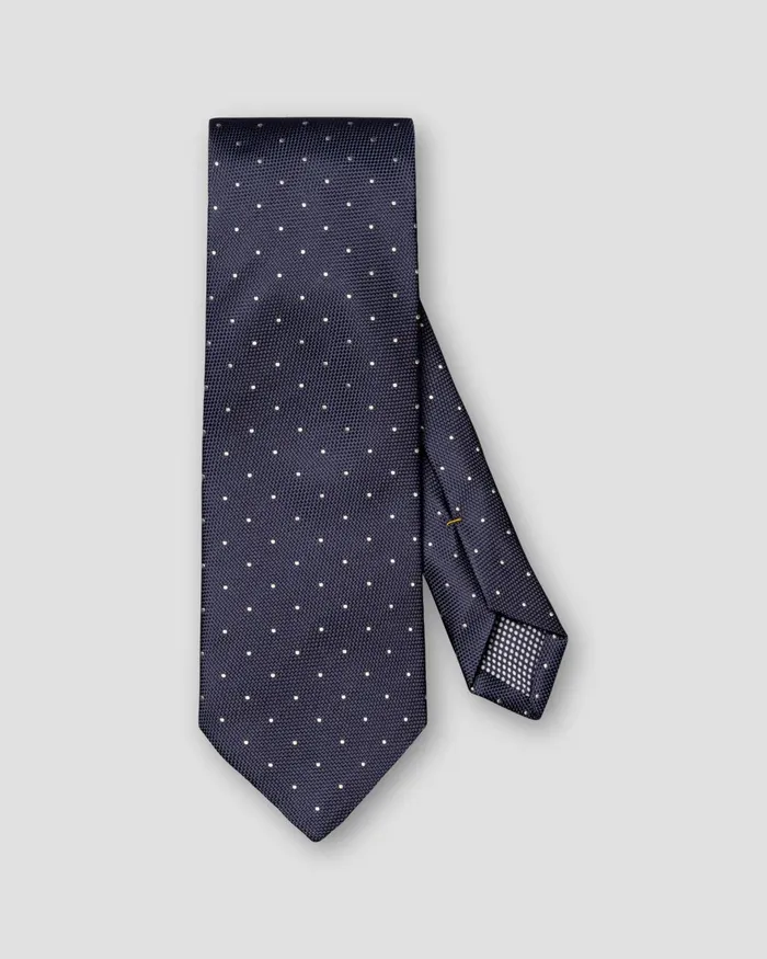 Men Polka Dot Woven Silk Tie Blue Eton Ties Men Polka Dot Woven Silk Tie Blue Eton Ties