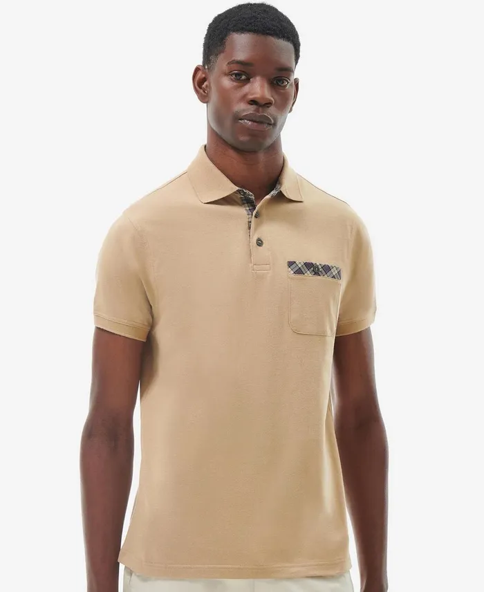 Men Polo Shirts Barbour Hirstly Polo Shirt Cornstalk