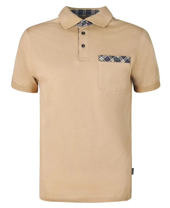 Men Polo Shirts Barbour Hirstly Polo Shirt Cornstalk Men Polo Shirts Barbour Hirstly Polo Shirt Cornstalk