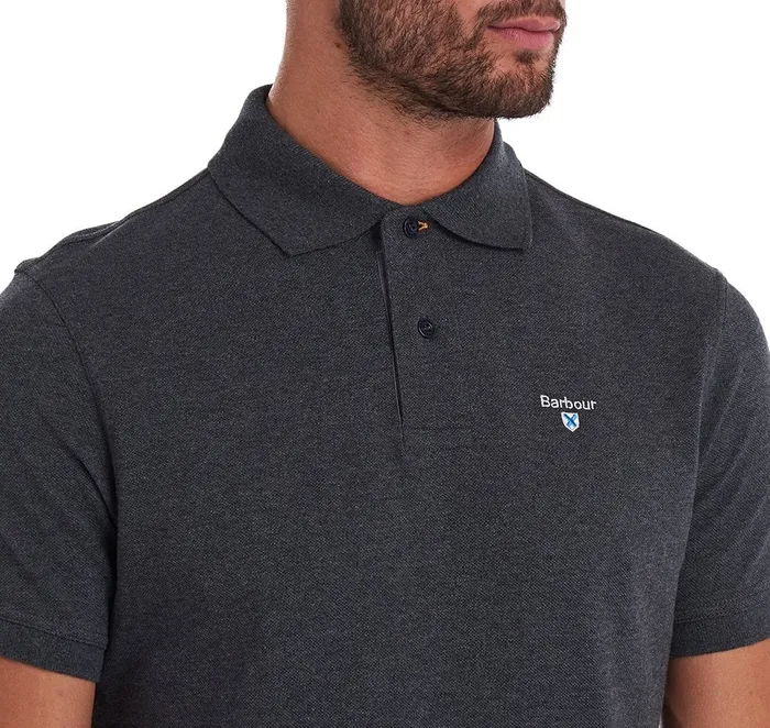 Men Polo Shirts Barbour Tartan Poloshirt Pique Navymidnight