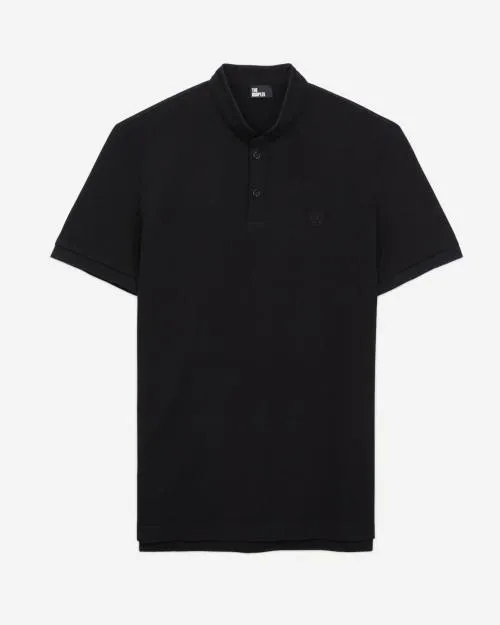 Men Polos The Kooples Black Cotton Polo TShirt Black