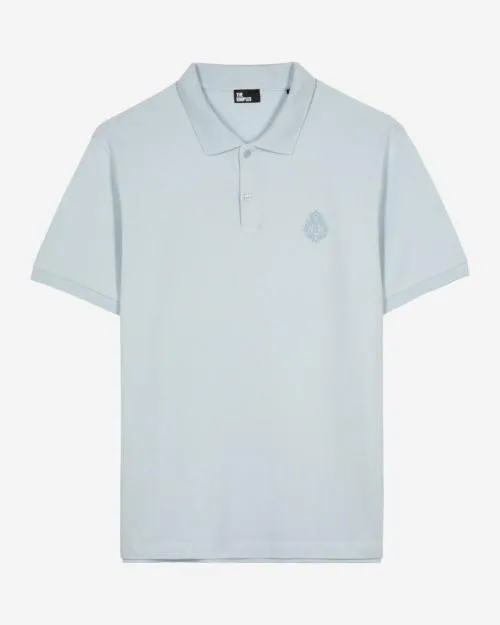 Men Polos The Kooples Light Blue Pique Polo Shirt With Classic Collar Baby Blue