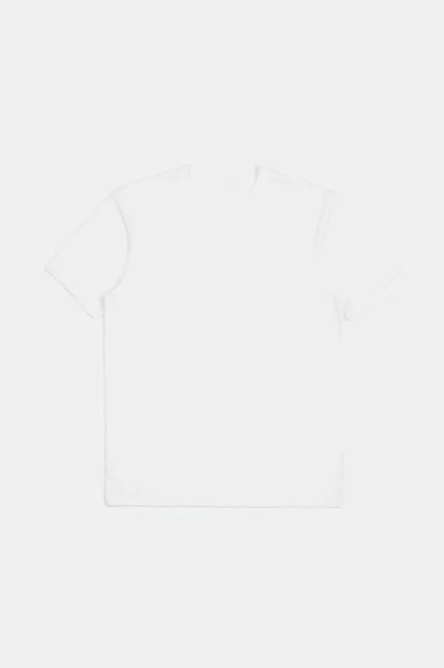 Men Premium Cotton SS Tailored TShirt White Brixton TShirts