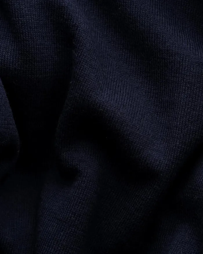 Men Quarter Zip Sweater Blue Eton Knitwear Men Quarter Zip Sweater Blue Eton Knitwear