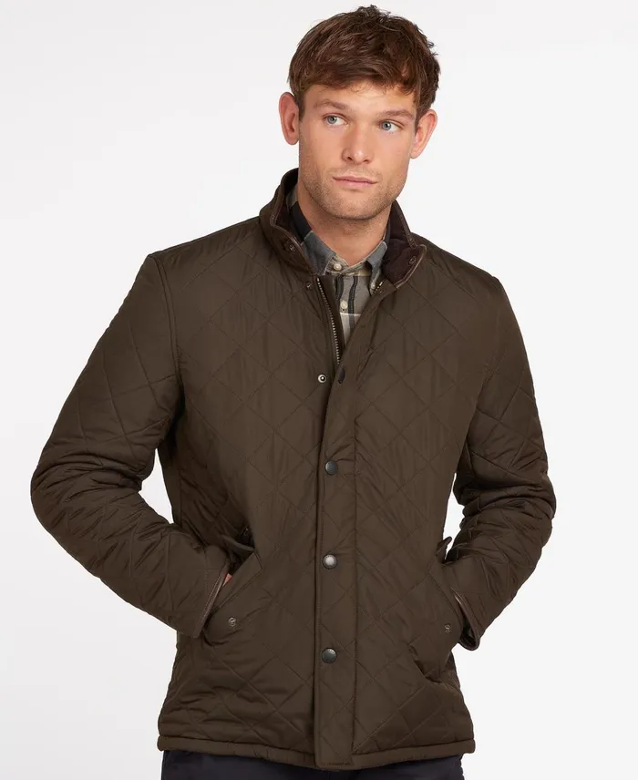 Men Quilted Jackets Barbour Powell Quilted Jacket Navy